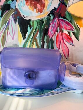 New 💯 Authentic COACH RUNWAY LIMITED EDITION PURPLE VIOLET JELLY TABBY